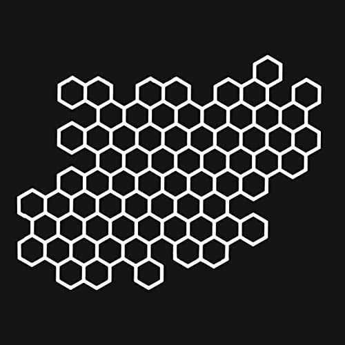 Aufkleber Waben Auto Motorrad Wabenmuster Wabenaufkleber Set Mehrteilig Folie Hexagon Sechseck Auto Aufkleber Sticker Universelle Selbstklebende DIY-Aufkleber Für Autos, Die Meisten Motorräder von Pomrone