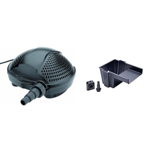 Pontec 50855 PondoMax Eco 5000 - Filter- und Bachlaufpumpe/energieeffiziente Pumpe (60 W) für Bachläufe/zur Filtereinspeisung & PondoFall - Quellelement/Auslauflippe für Bachlauf und Wasserfall von Pontec