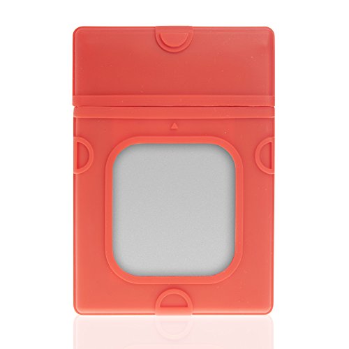 POPPSTAR Silikon Festplatten-Schutzhülle (Schutzgehäuse für 2,5 Zoll HDD SSD Festplatte), zum sicheren Transport (Notebookfestplatten und SSDs bis 9,5 mm Höhe), rot von POPPSTAR