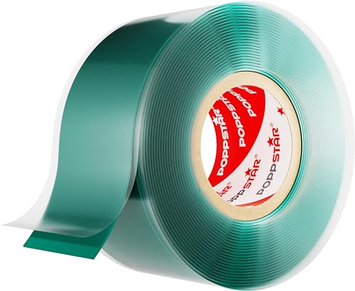 POPPSTAR 1x 3m selbstverschweißendes Silikonband, Silikon Tape Reparaturband, Isolierband und Dichtungsband (Wasser, Luft), 25mm breit, grün von POPPSTAR