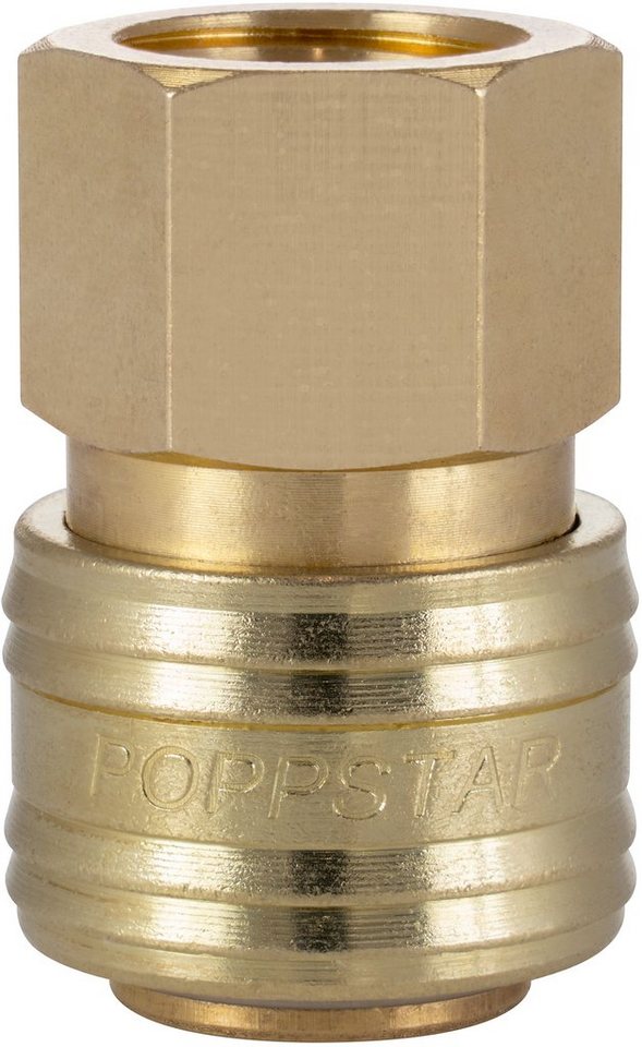 Poppstar Schnellkupplung Schnellkupplung Druckluft NW 7,2, (1-tlg), mit 3/8 Zoll Innengewinde für Druckluft-Anschluss von Poppstar
