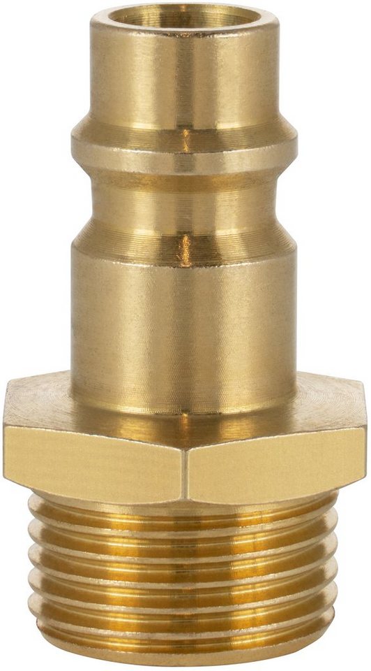 Poppstar Schnellkupplung Druckluft-Stecknippel NW 7,2 mit 3/8 Zoll Außengewinde, (1-tlg), Pneumatik Steckverbinder für Druckluft-Anschluss von Poppstar