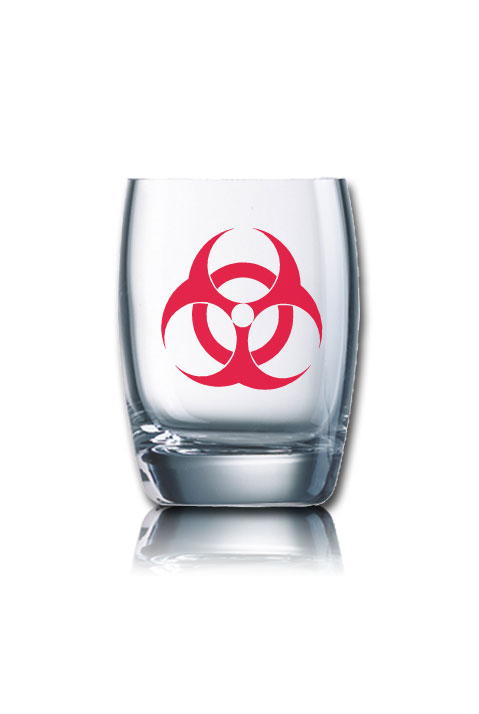 Lustiges Schnapsglas Salto 60 ml - Biohazard von PorcelainSite GmbH