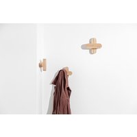 Plus Eichenholz Kleiderbügel Set | Wandhänger 3Er von PorventuraFurniture