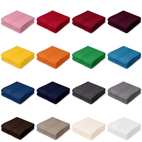 Posteli Handtuch-Set aus Luxus Serie 100% Baumwolle in 8 Größen & 17 Farben verfügbar, Farbe: Burgund, Größe: 2er Pack 100x200cm - XXL Saunatücher von Posteli