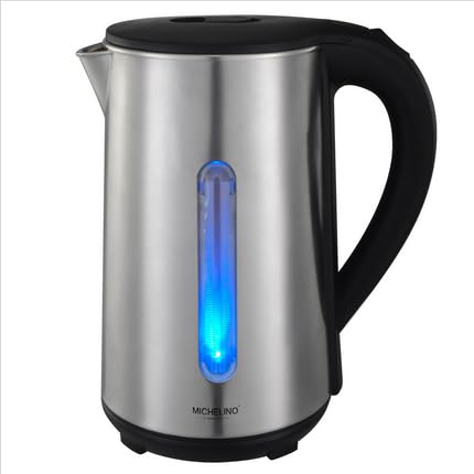 Premium Edelstahl XXL 1,8 Liter schnurloser Wasserkocher LED Beleuchtung I 360° drehbar I inkl Kalkfilter I Wasser Kocher perfekt für Babynahrung & Tee & Kaffee I Abschaltautomatik I BPA frei von Posten Anker