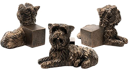 Potty Feet Yorkshire Terrier Blumentopffüße, bronzefarben, 3 Stück von Potty Feet
