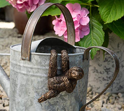 Pot Buddies handgefertigte Dreizeh-Faultier-Figur zum Aufhängen – dekoratives Hänge-Garten-Ornament – Blumentopf-Figur von Potty feet