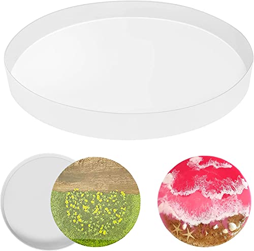 Tischform Epoxidharz, Epoxidharz Formen Rund, Silikonform Rund Groß für DIY-Tischherstellung, Charcuterie Board, River Table und Kunst Home Dekoration von Poweka (61cm) von Poweka