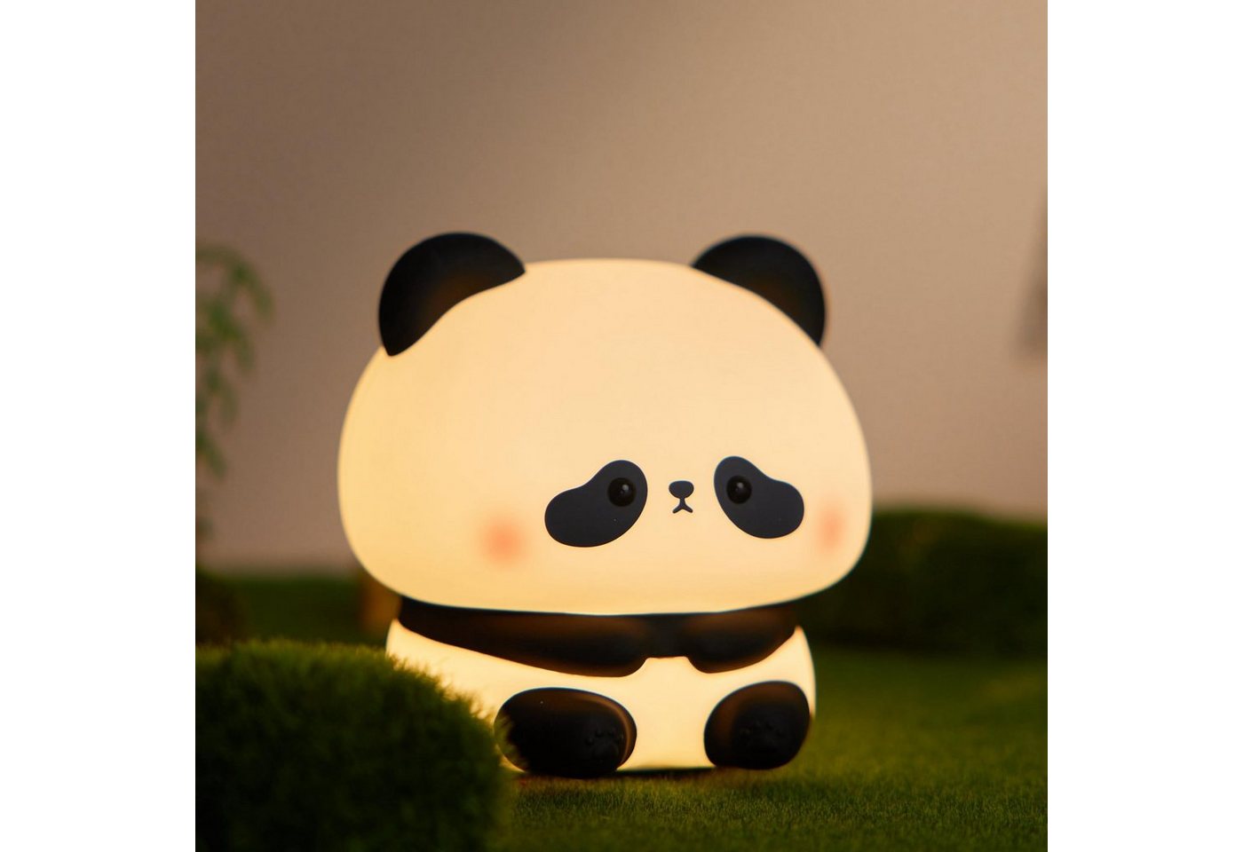 Powerwill LED Nachtlicht LED Baby Silikon Nachtlicht, süße Panda-Nachttischlampe, Silikon Dimmbare Nachtlicht für Kinder, LED fest integriert, Touch&Switch-Steuerung, Nachtlampe USB Aufladbare, für Baby,Kinderzimmer,Camping,Geschenk von Powerwill