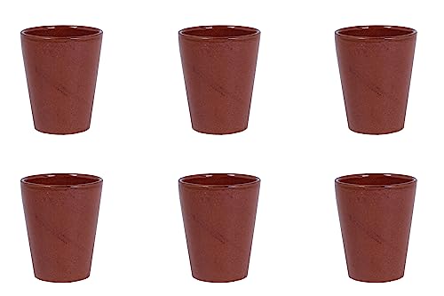 PRATESI Packung mit 6 Keramik-KONISCHEN GLÄSERN, 18/8 Edelstahl, Multicolor, one Size von PRATESI