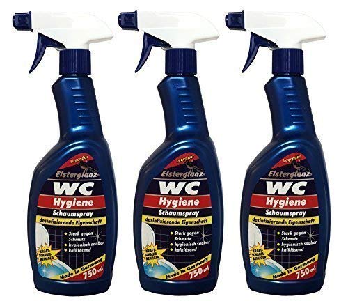 6 x 750ml Elsterglanz WC Hygiene Schaumspray, Kraftschaumreiniger, WC-Reiniger von Preisjubel