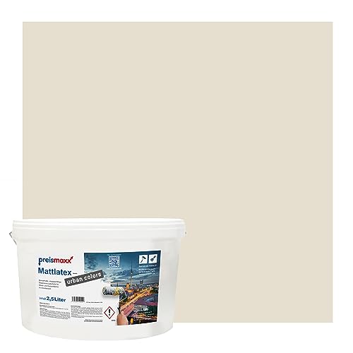 Preismaxx Mattlatex urban colors, bunte Wandfarbe, beige, graubeige, grey-beige 10L von Preismaxx