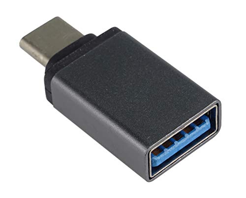 PremiumCord Adapter USB 3.1 Stecker C/Stecker - USB 3.0 A/Buchse, Grau, OTG von PremiumCord