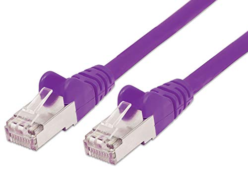 PremiumCord Netzwerkkabel, Ethernet, LAN & Patch Kabel CAT6a, 10Gbit/s, S/FTP PIMF Schirmung, AWG 26/7, 100% Cu, schnell flexibel und robust RJ45 kabel, violett, 1,5m von PremiumCord