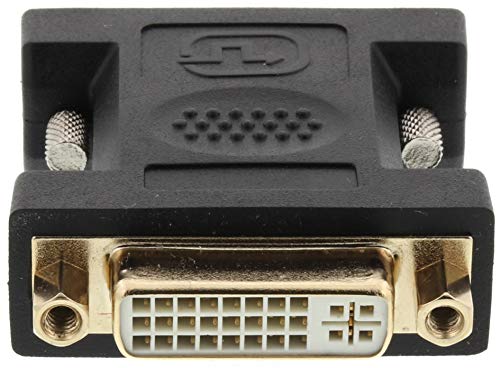 PremiumCord DVI Adapter, DVI-I (24 + 5) Buchse auf Buchse, Doppelkupplung, Audio/Video Digitales und Analoges Signal, Kupfer, Farbe schwarz von PremiumCord