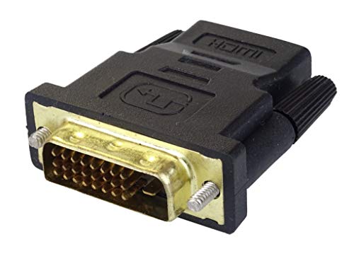 PremiumCord HDMI-zu-DVI-D-Adapter zum Anschließen von Audio-Video-Geräten, HDMI-Buchse zu DVI-D-Stecker, Full HD 1080p bei 60 Hz Videoauflösung, vergoldetes Design, A-HDMI-DVI-2 von PremiumCord