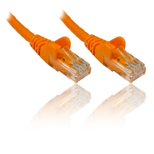 PremiumCord Netzwerkkabel, Ethernet, LAN & Patch Kabel CAT5e, UTP, Schnell flexibel & Robust RJ45 Kabel 1Gbit/S, AWG 26/7, Kupferkabel 100% Cu, Orange, 1m von PremiumCord