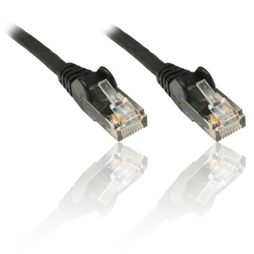 PremiumCord Netzwerkkabel, Ethernet, LAN & Patch Kabel CAT5e, UTP, Schnell flexibel & Robust RJ45 Kabel 1Gbit/S, AWG 26/7, Kupferkabel 100% Cu, Schwarz, 1m von PremiumCord