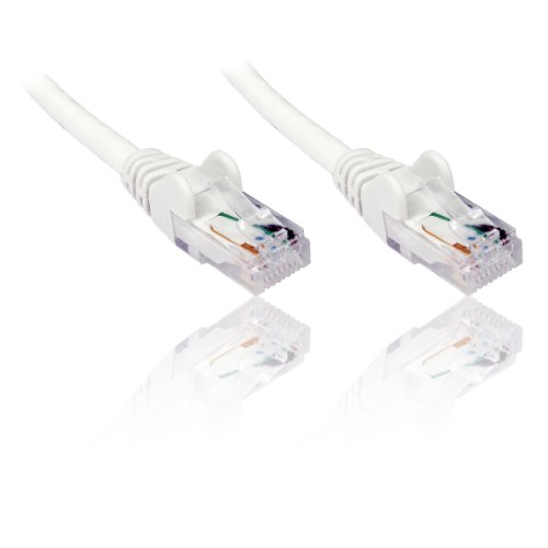 PremiumCord Netzwerkkabel, Ethernet, LAN & Patch Kabel CAT5e, UTP, Schnell flexibel & Robust RJ45 Kabel 1Gbit/S, AWG 26/7, Kupferkabel 100% Cu, Weiß, 1, 5m von PremiumCord