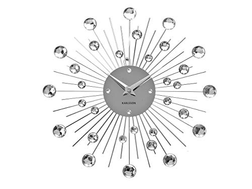 Karlsson "Sunburst Wall Clock, Silver von Karlsson