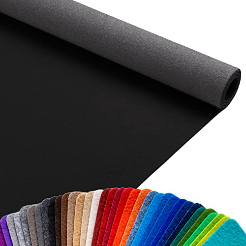 Primaflor Event-Teppich Meterware Podium - Schwarz, 1,00m x 5,00m, Viele Farben, Rutschfester Gangläufer, Schwer Entflammbarer Hochzeits-Läufer, B1 Messeteppich von Primaflor - Ideen in Textil