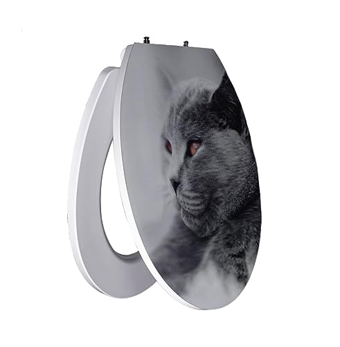 Primaster WC-Sitz mit Absenkautomatik Katze 3D weiß WC-Sitz von Primaster