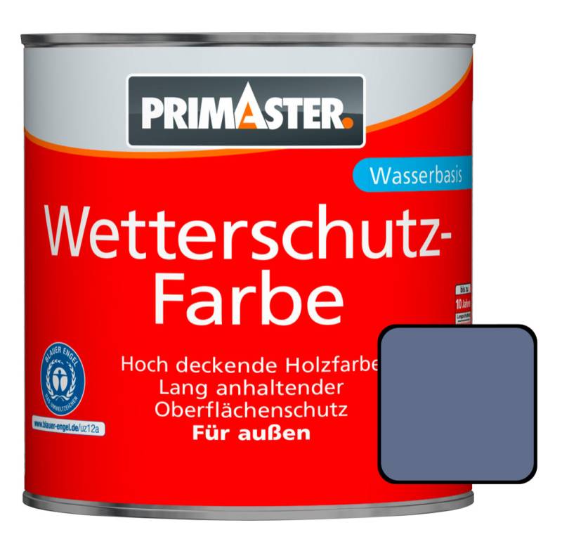 Primaster Wetterschutzfarbe 2,5 L taubenblau von Primaster