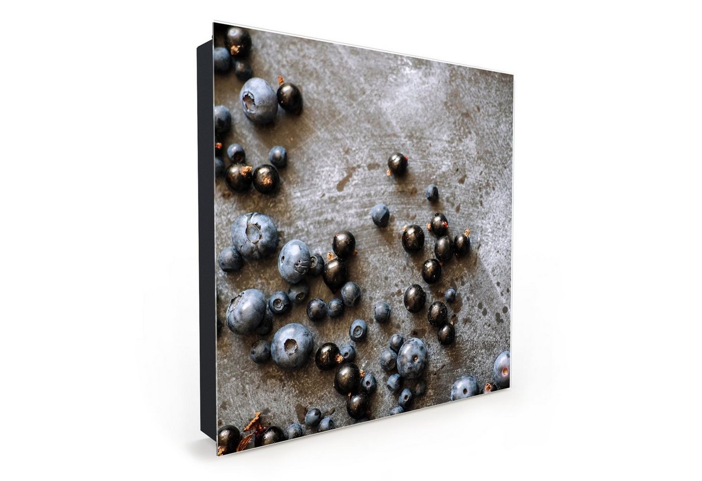 Primedeco Schlüsselkasten Magnetpinnwand mit Glasfront Heidelbeeren auf Holz (1 St) von Primedeco