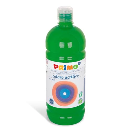 PRIMO 404TA1000630 Acrylfarbe, 1000 ml, Grün, Flasche mit Acrylfarben (Grün, Flasche, Dark Green, CE, 1000 ml) von Primo