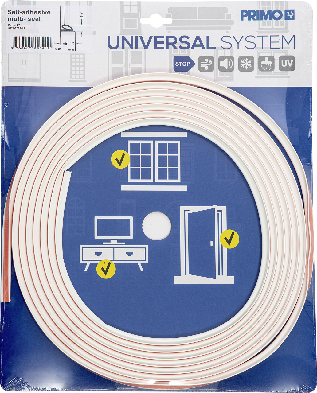 Primo Universaldichtung Densa 37 5 Meter, selbstklebend von Primo