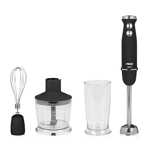 Princess Stabmixer-Set – Geschwindigkeitsregelung, 800 Watt, 3-teilig, 221220 von Princess