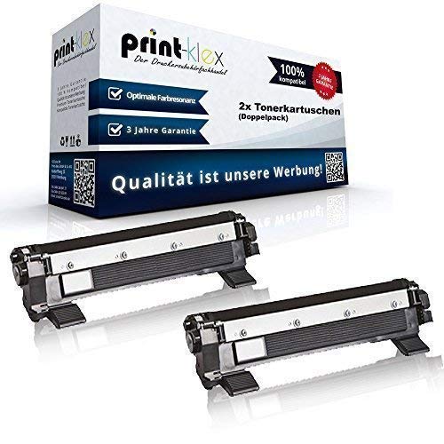2X Print-Klex XXL Tonerkartuschen kompatibel für Brother DCP1610W DCP1612W DCP1616NW Black Schwarz TN1050 TN-1050 Doppelpack - Premium Plus Serie von Print-Klex GmbH & Co.KG