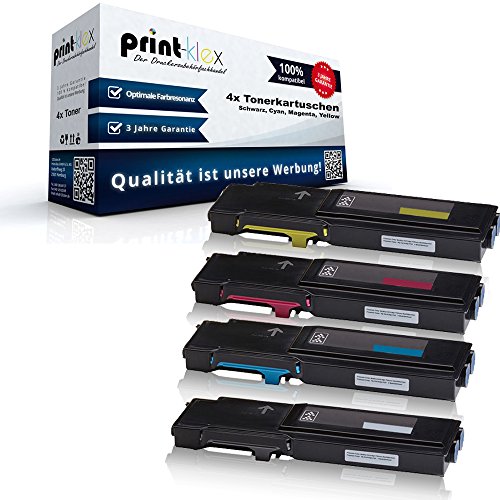 4X Print-Klex XXL kompatible Tonerkartuschen kompatibel für Xerox Phaser 6600 Phaser 6600dn Phaser 6600dnm Phaser 6600n Phaser 6600 DN Phaser 6600 DNM Phaser 6600 n Black Cyan Magenta Yellow - 106R02 von Print-Klex GmbH & Co.KG