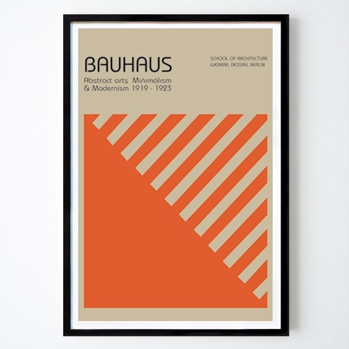 Poster: Bauhaus Orange Plakat von William Gustafsson von Printler