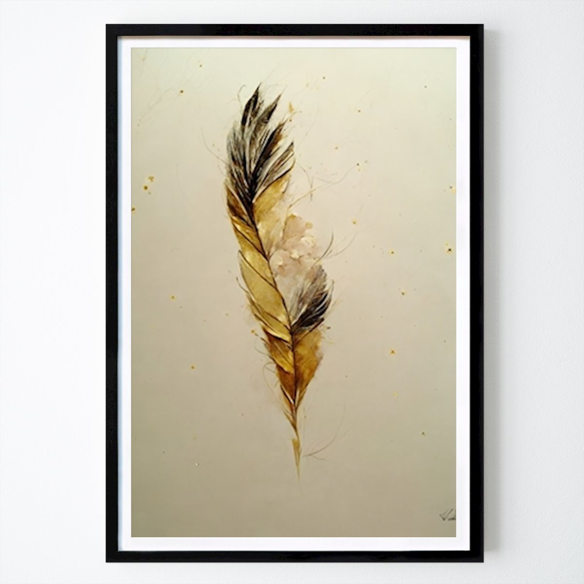 Poster: Goldene Feder A von Daniel Decker von Printler