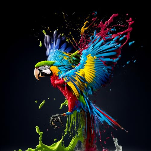 Pro-Art Glasbild Colorful Ara, 50x50 cm von Pro-Art