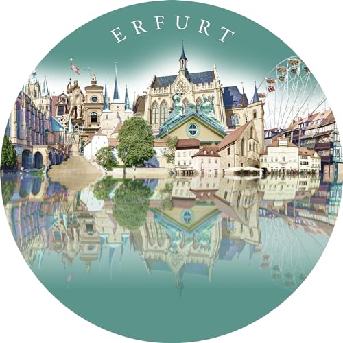 Pro-Art Glasbild Erfurt, rund 20 cm von Pro-Art