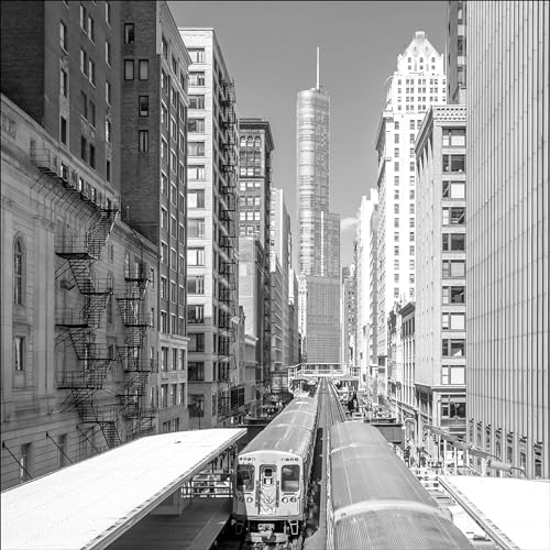 Pro-Art Glasbild Train In Downtown, 30x30 cm von Pro-Art
