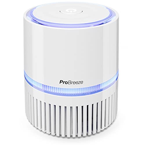 Pro Breez 3-in-1 Mini Luftreiniger mit HEPA Filter und Ionisator – Kleiner Luftreiniger für zu Hause oder Büro – ideal für Allergiker und Raucher - USB und Netzkabel von Pro Breeze