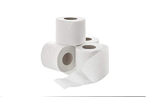 64 Rollen (8x8) Toilettenpapier Klopapier WC Papier 3-lagig weiß Tissue weich 250 Blatt auf Rolle von Pro DP