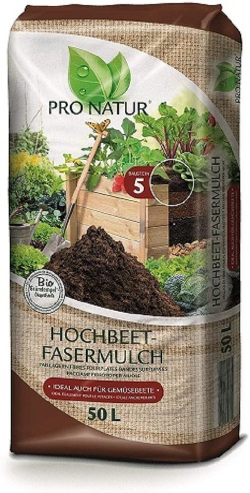 Pro Natur Rindenmulch Pro Natur Hochbeet Fasermulch 50 l von Pro Natur