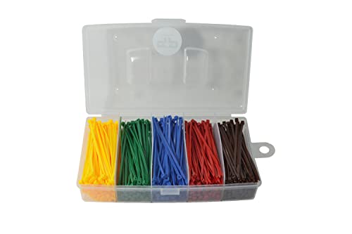 5er Set Kabelbinder farbig 2,5mm x 100mm 500 Stück Sortiment box von Pro-Parts