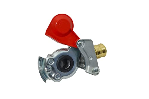 Kupplungskopf rot mit Druckluftkupplung NW7,2 LKW Traktor Druckluft Kupplung Luftanschluss Werkstattanschluss von Pro-Parts