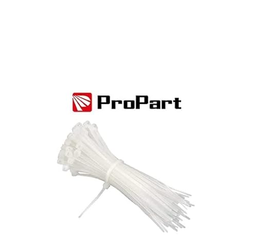 Kabelbinder aus Nylon, 3,6 x 300 mm, weiß, 100 Stück von ProPart