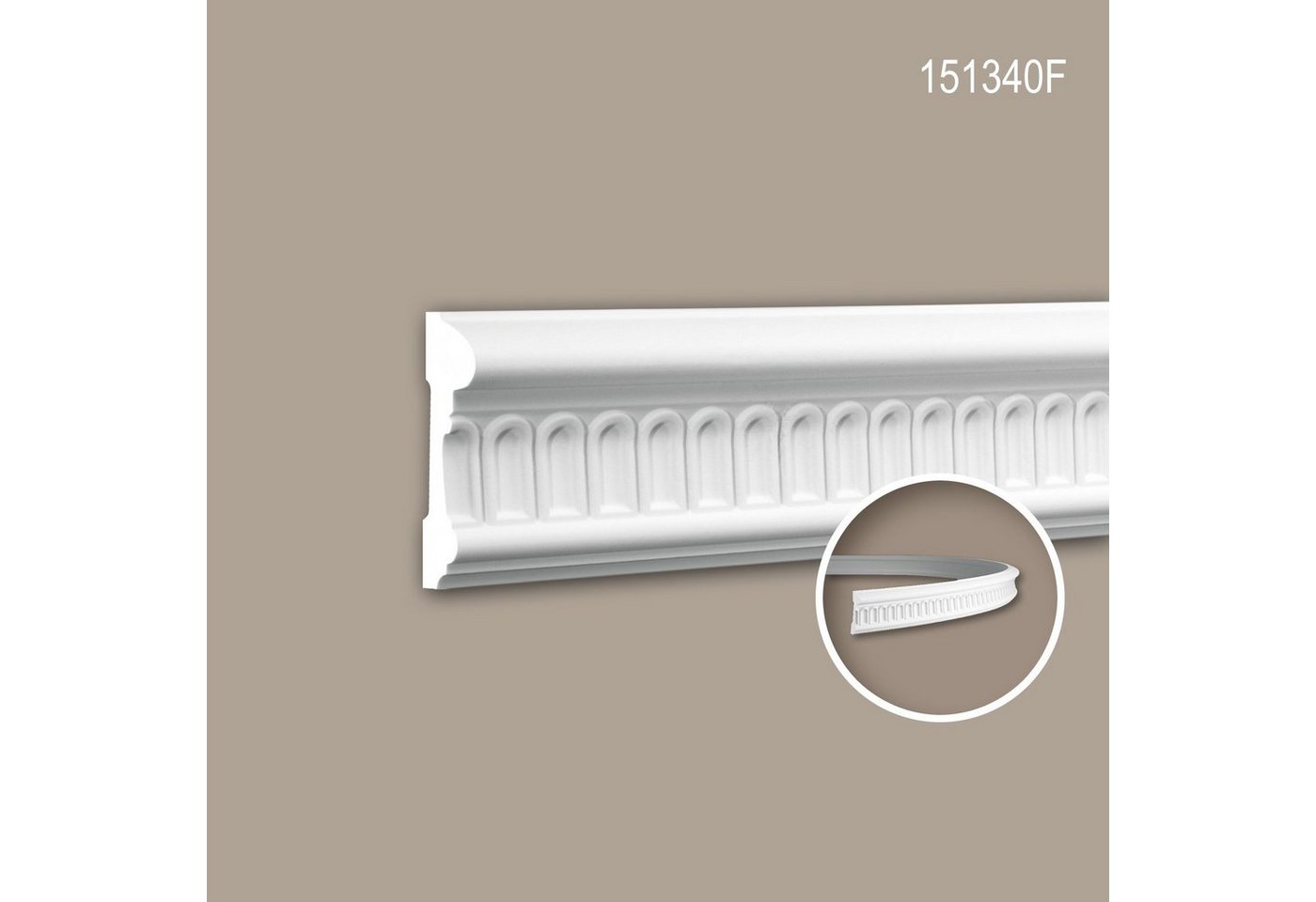 Profhome Flexprofil 151340F (Profilleiste, 1-St., Flexible Wandleiste, Stuckleiste, Zierleiste, 2 m), weiß, vorgrundiert von Profhome