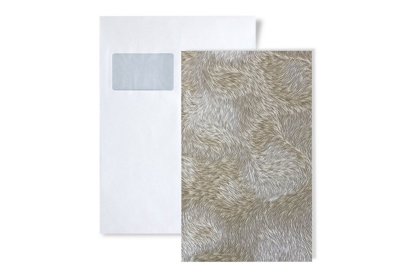 Profhome Prägetapete S-822301, Fellimitat, glänzend, animal print, Motiv, (1 Musterblatt, ca. A5-A4), grau, creme-weiß, beige von Profhome