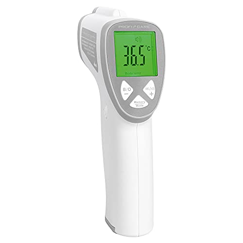 ProfiCare PC-FT 3094 Fieberthermometer kontaktlos, Stirnthermometer, Infrarot -Thermometer, für Babys, Kinder und Erwachsene mit 3-Farben LCD-Fieberampel inkl. Fieberalarm, hoher Messbereich, weiß von ProfiCare