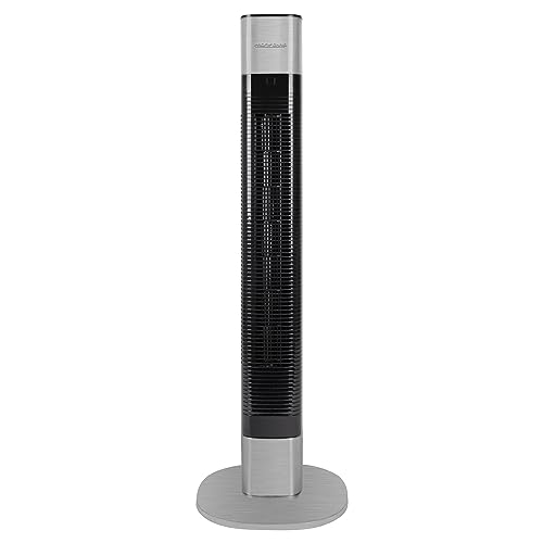 ProfiCare Turm-Ventilator PC-TVL 3068 Tower-Ventilator mit Multifunktions-Fernbedienung, LED-Display mit Sensor Touch-Bedienung, elektronischer Timer, 3 Geschwindigkeitsstufen, schwarz/edelstahl von ProfiCare