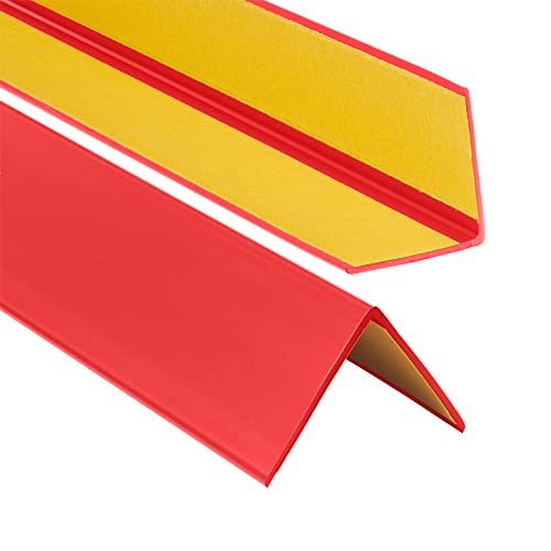 ProfiPVC Winkelprofil 50x50mm, Kunststoffwinkel aus PVC-Gummi - selbstklebend Kantenschutzprofil, elastischer Kantenschutz - Eckschutzprofil, einfache Montage - 70cm, Rot von ProfiPVC